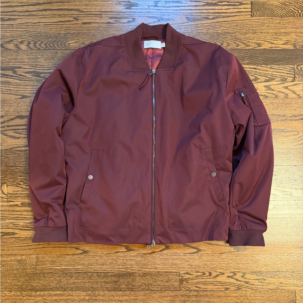 Vince Men’s Bomber Jacket – Burgundy – Size XL